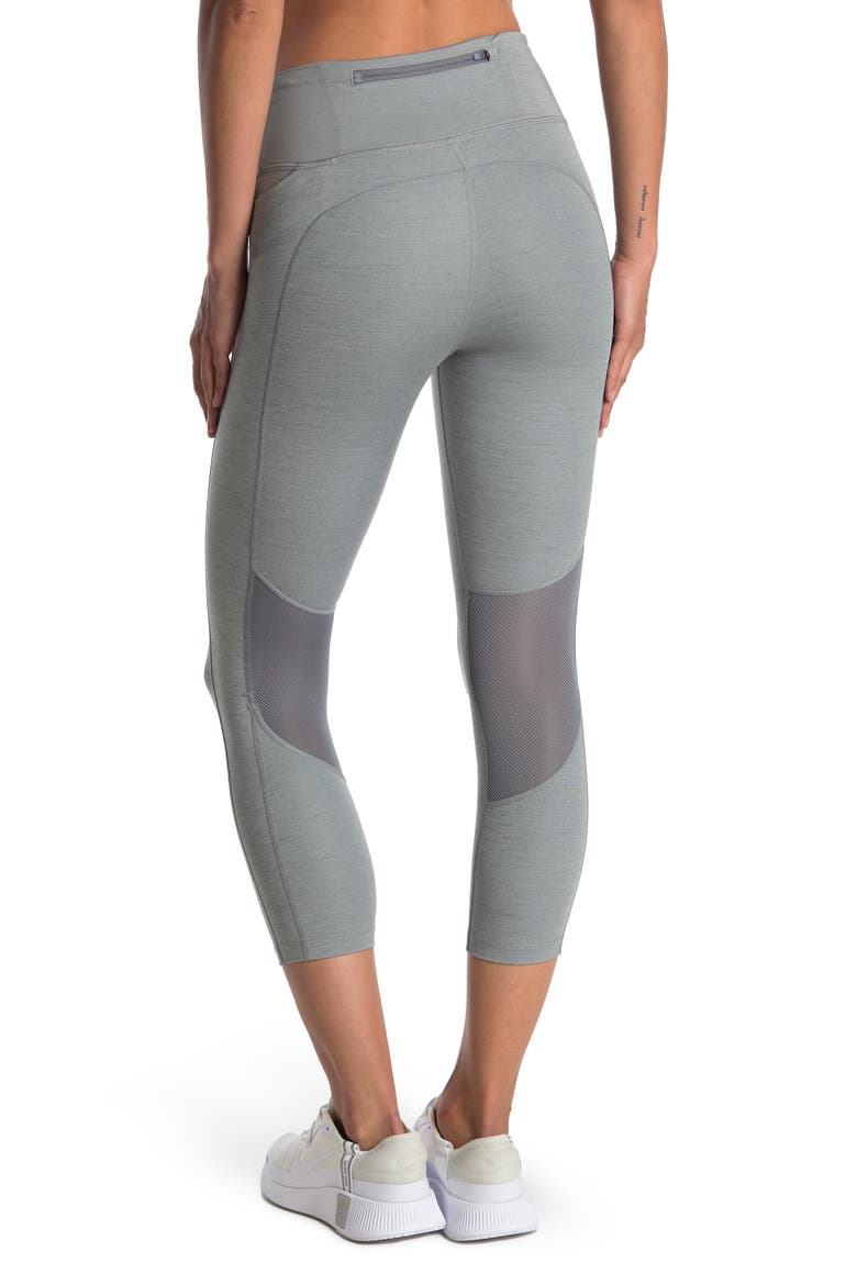 Fast High Waisted Crop Leggings, Alternate, color, SMOKE GREY