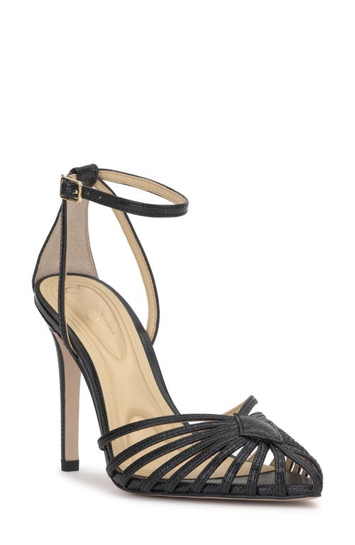 Jessica Simpson Paveri Ankle Strap Pointed Toe Pump In Black