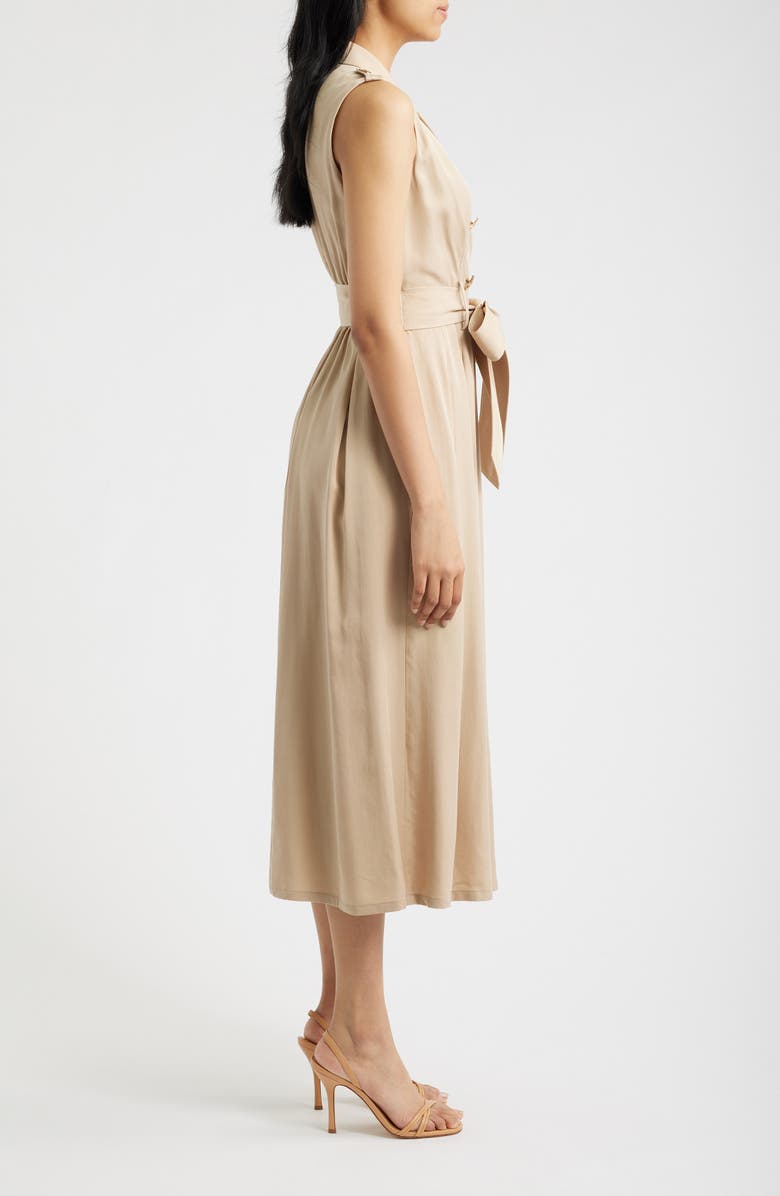 Anne Klein Modern Trench Sleeveless Dress, Alternate, color, Beige
