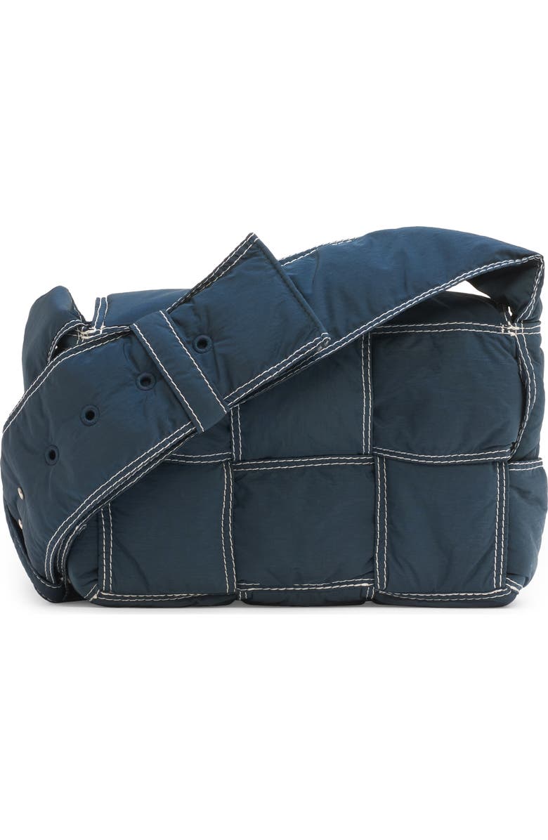 Bottega Veneta Small Padded Cassette Bag, Alternate, color, 3493 Deep Blue/ White