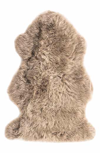 NATURAL Milan Genuine Sheepskin Shearling Throw 24" x 36" - Vole