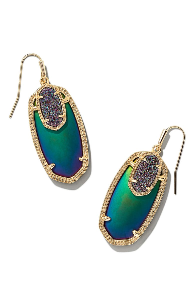Kendra Scott 'Emmy' Drop Earrings, Main, color, Matte Galaxy Glass Drusy