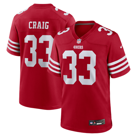 Men's Nike Roger Craig Scarlet San Francisco 49ers Team Retired Game Jersey