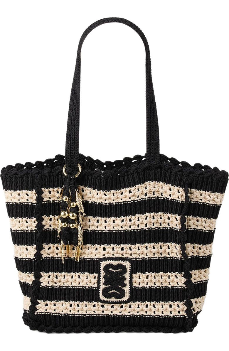 SANDRO Two-tone crochet bag, Main, color,