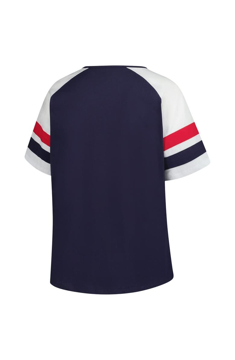 PROFILE Women's Profile Navy Minnesota Twins Plus Sized Arched Notch Neck T-Shirt, Alternate, color,