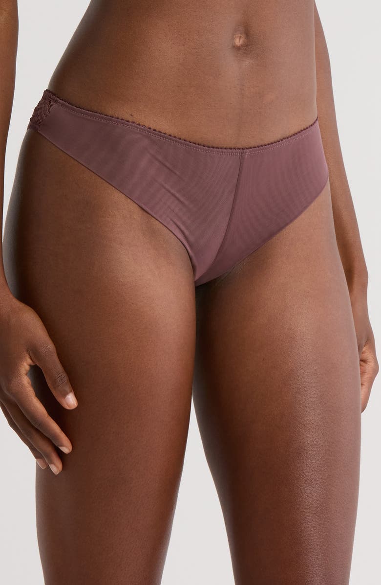 Simone Perele Embleme Lace Tanga Thong, Alternate, color, Byzantine