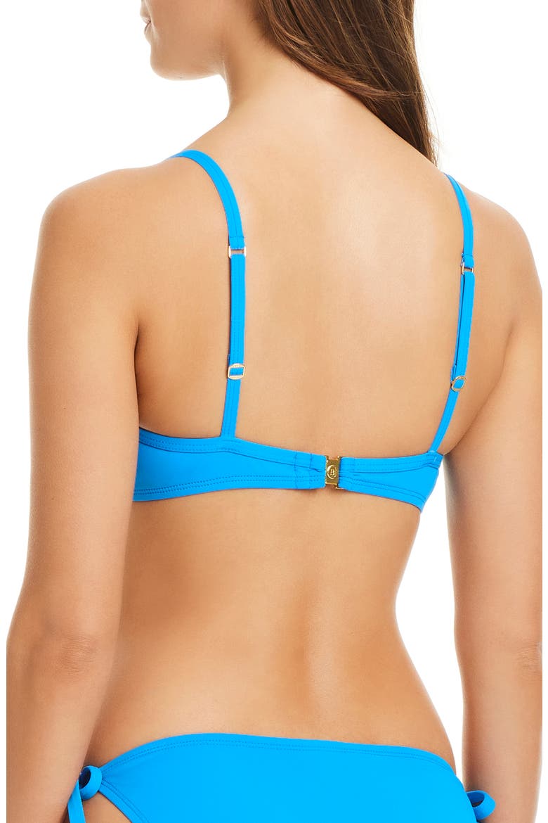Draped Underwire Bikini Top, Alternate, color, BLVD BLEU