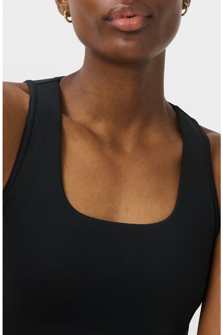 All Day Wrap Longline Sports Bra, Alternate, color, BLACK