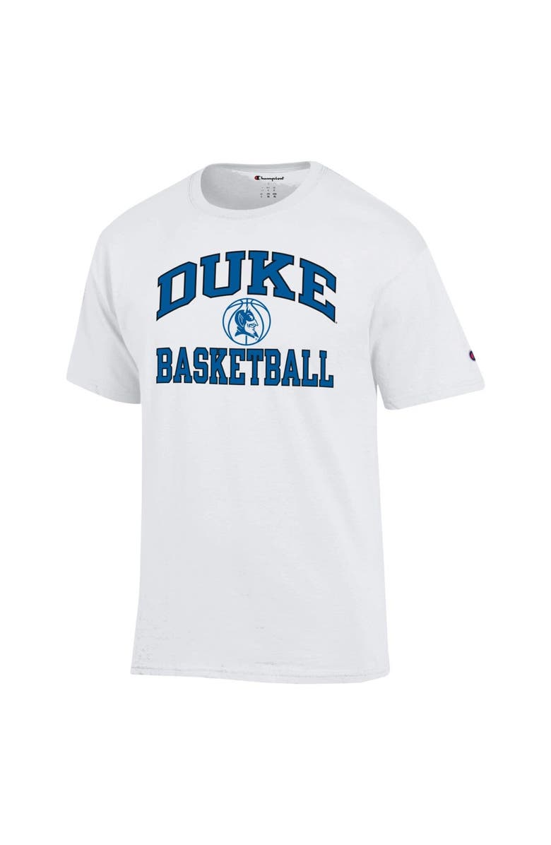 Champion Men's Champion White Duke Blue Devils Basketball Icon T-Shirt, Alternate, color, 