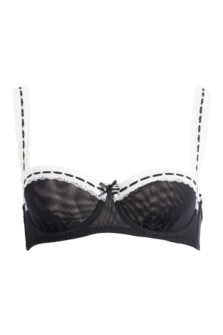 Intimately FP So Sweet Balconette Underwire Bra, Alternate, color, BLACK COMBO
