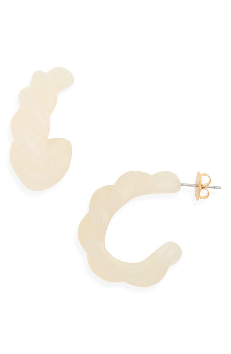 NORDSTROM RACK Resin Twist Hoop Earrings, Main, color, 