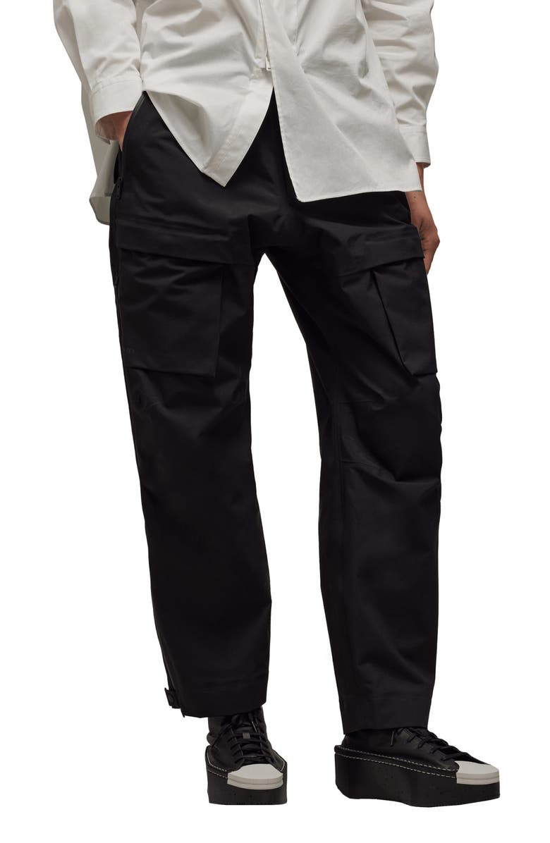 Y-3 Belted Gore-Tex<sup>®</sup> Hardshell Recycled Polyamide Cargo Pants, Main, color, 