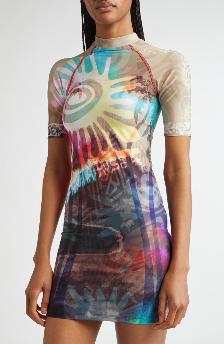 Paolina Russo Body-Con Mesh Minidress, Alternate, color, 