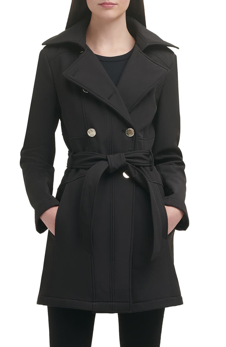 GUESS Belted Coat with Hood, Main, color, 