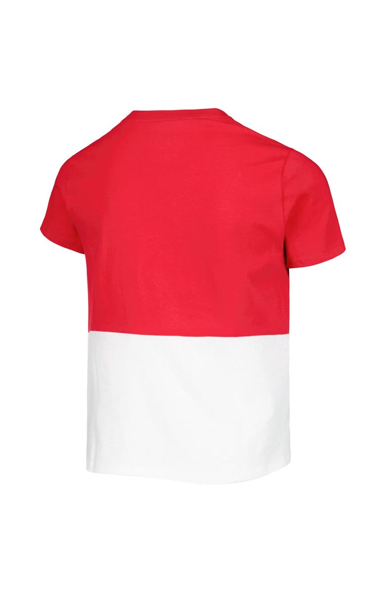 LEAGUE COLLEGIATE WEAR Girls Youth League Collegiate Wear Scarlet/White Nebraska Huskers Colorblocked T-Shirt, Alternate, color, Scarlet