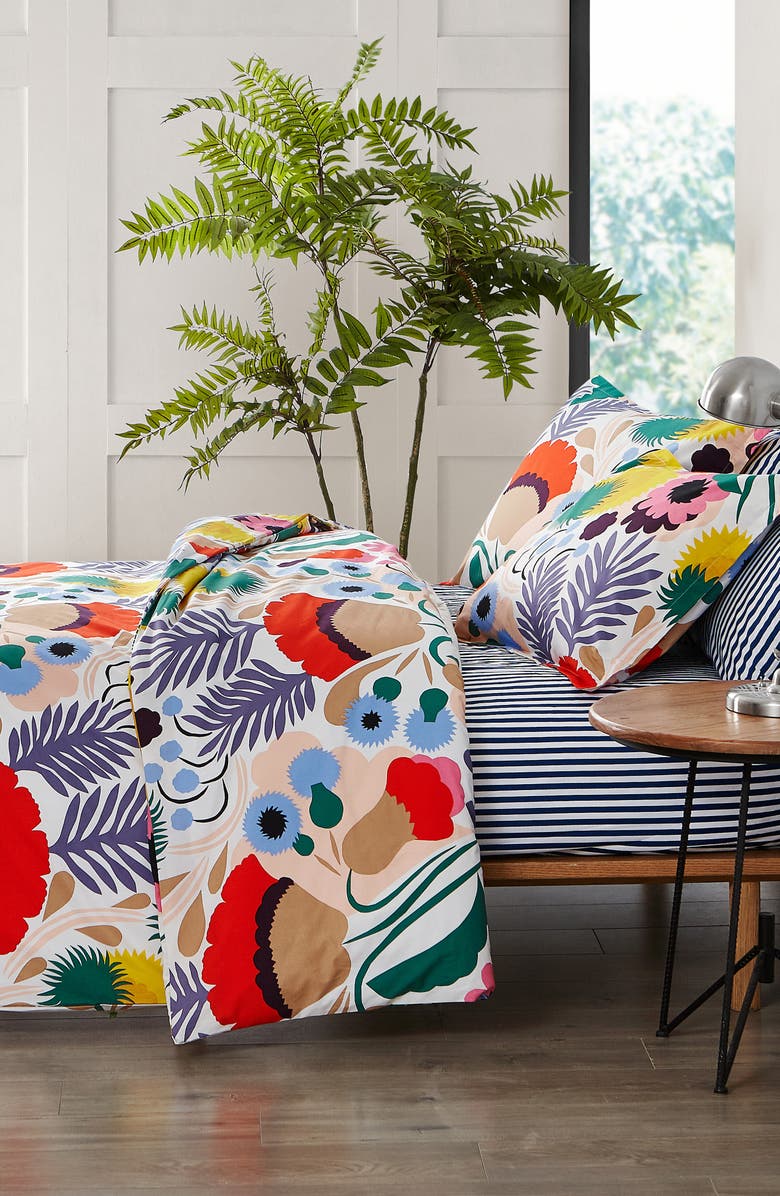 Marimekko Ojakellukka Duvet Cover & Sham Set, Alternate, color,