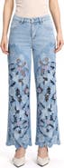 Bayeas Embroidered Straight Leg Jeans