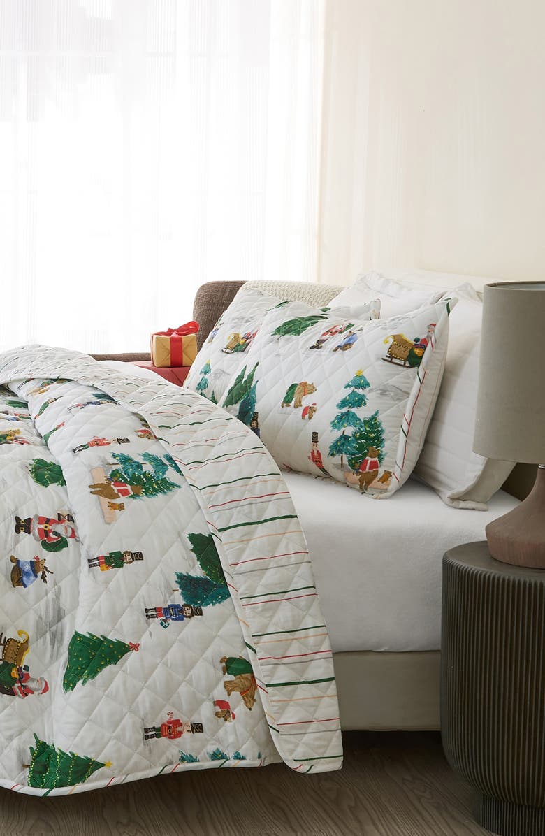 Woven & Weft Santa & Friends Reversible Quilt & Sham Set, Alternate, color, 