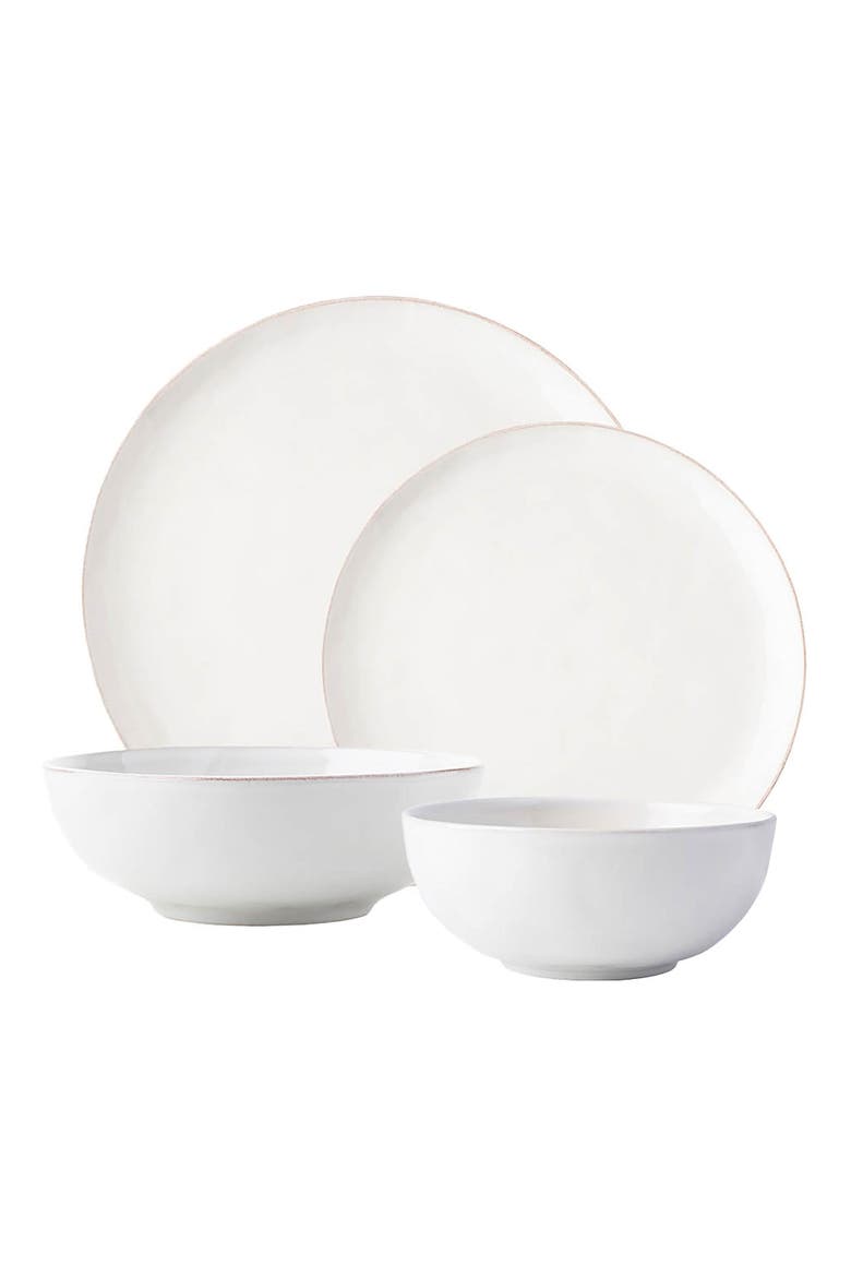 Puro Coupe 4-Piece Place Setting, Main, color, WHITEWASH