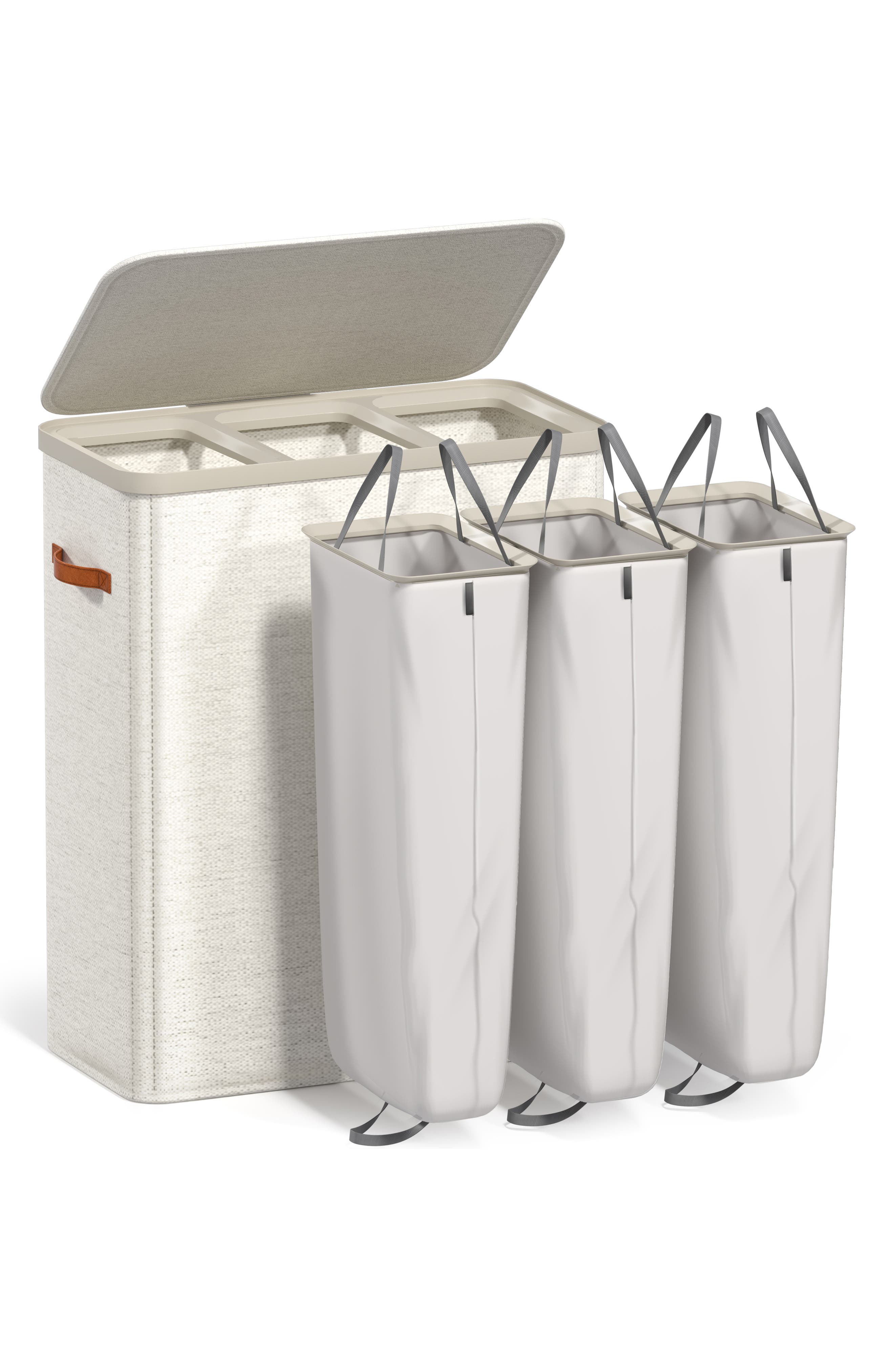 3-Compartment Laundry Basket