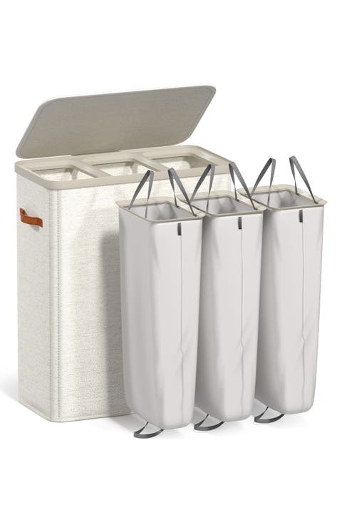 3-Compartment Laundry Basket