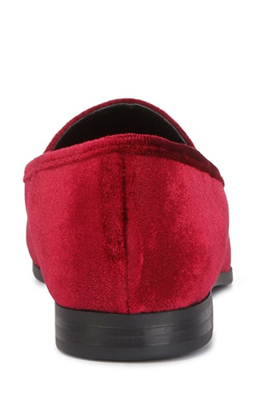 Shop London Rag Evelio Horsebit Velvet Loafer In Burgundy