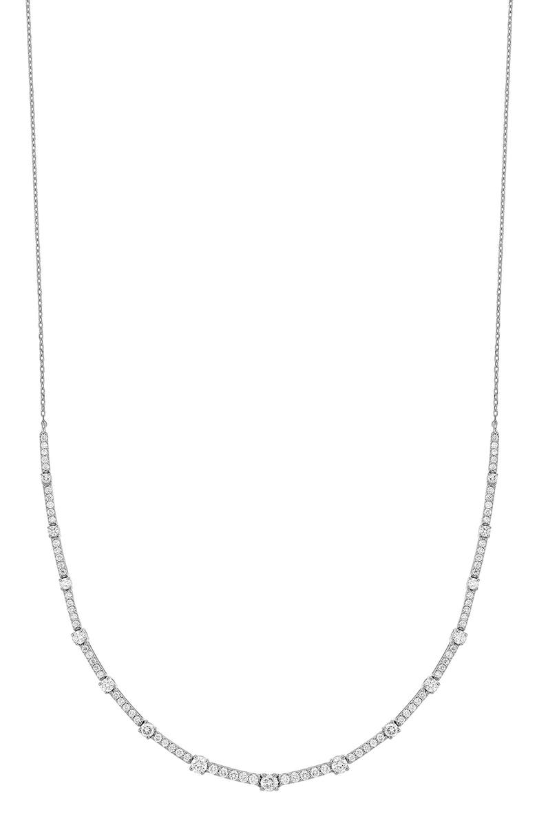 Bony Levy Liora 18K White Gold & Diamond Half Tennis Necklace, Main, color, 