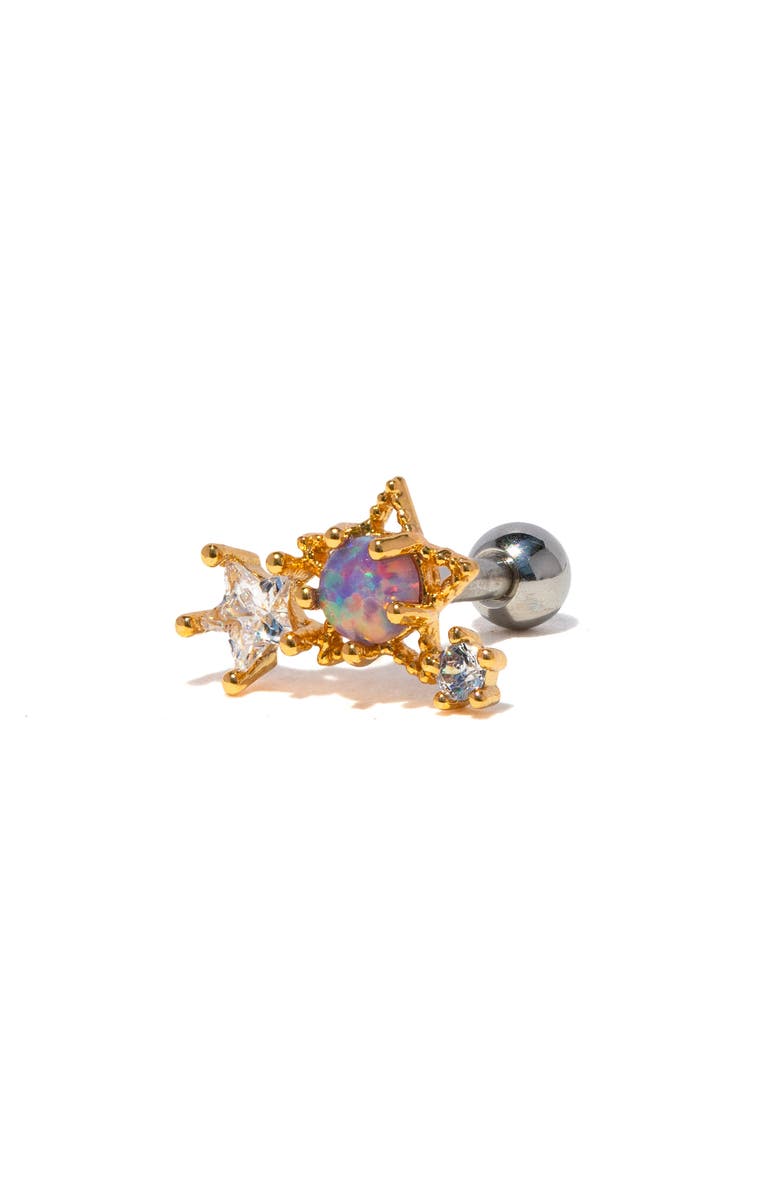 Girls Crew Light Year Single Stud Earring, Alternate, color, Gold