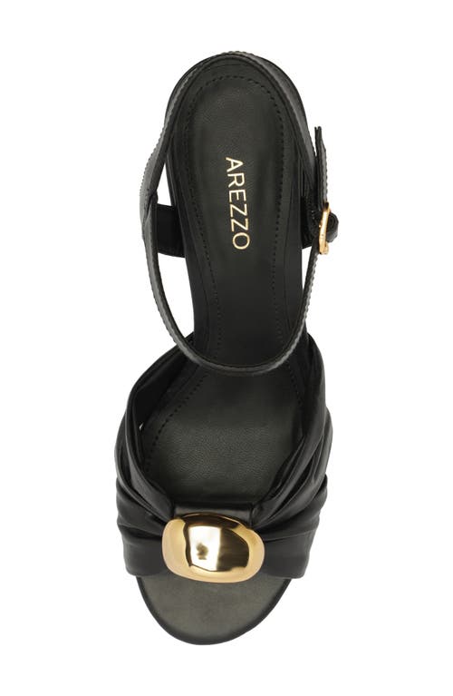 Arezzo Flora Ankle Strap Sandal In Black