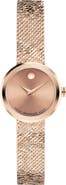 Movado Mini Museum Velura Mesh Strap Watch, 21mm