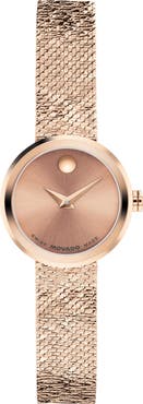 Movado Mini Museum Velura Mesh Strap Watch, 21mm