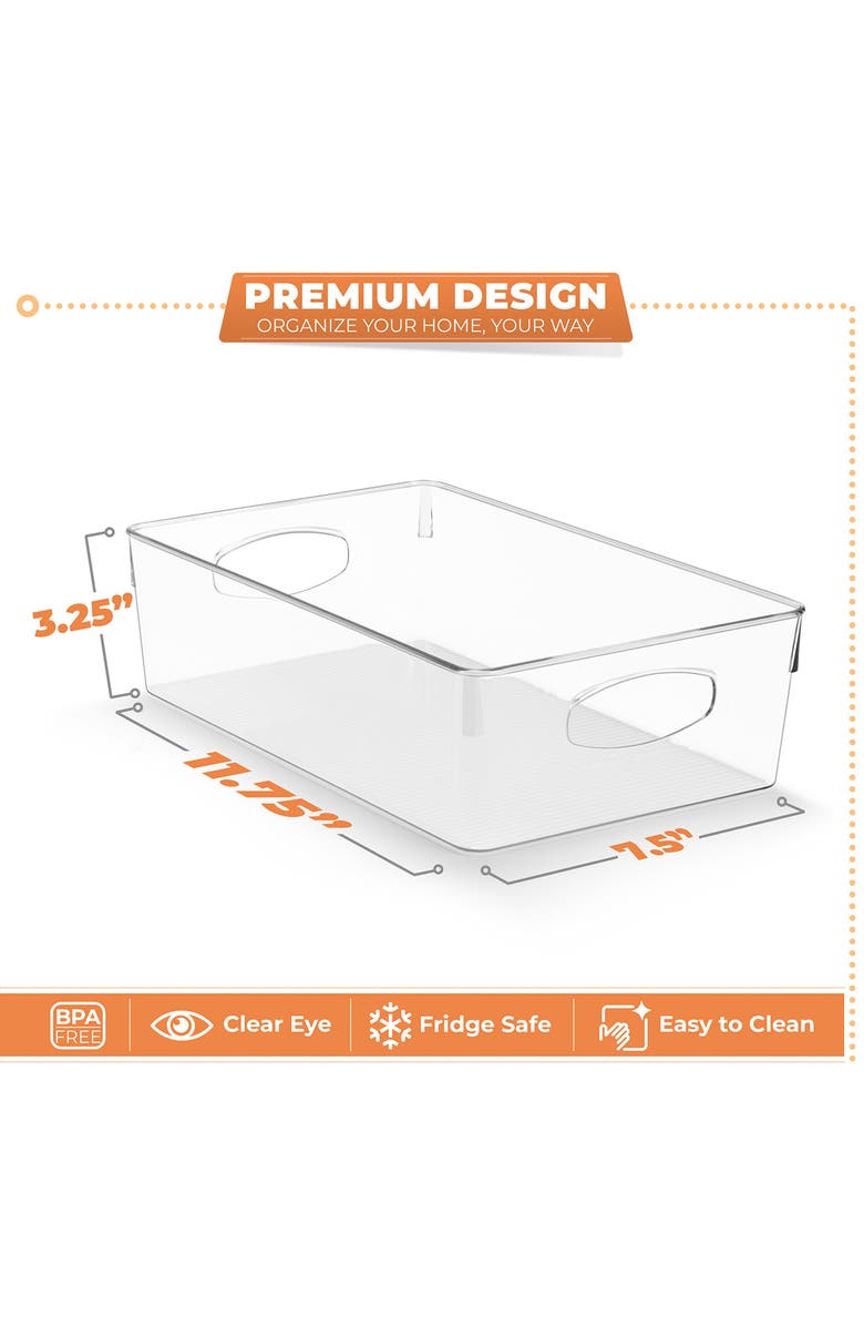 SORBUS 10-Pack Extra Large Storage Bins, Alternate, color, Clear
