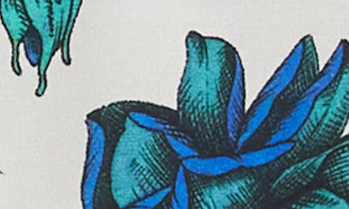 Karen Kane Floral Gathered Neck Peasant Top In Multi