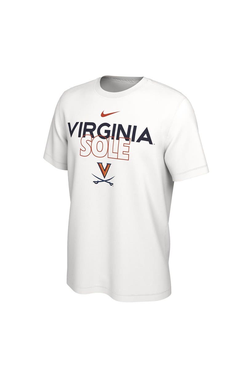 Nike White Virginia Cavaliers 2023 On Court Bench T-Shirt, Alternate, color, 