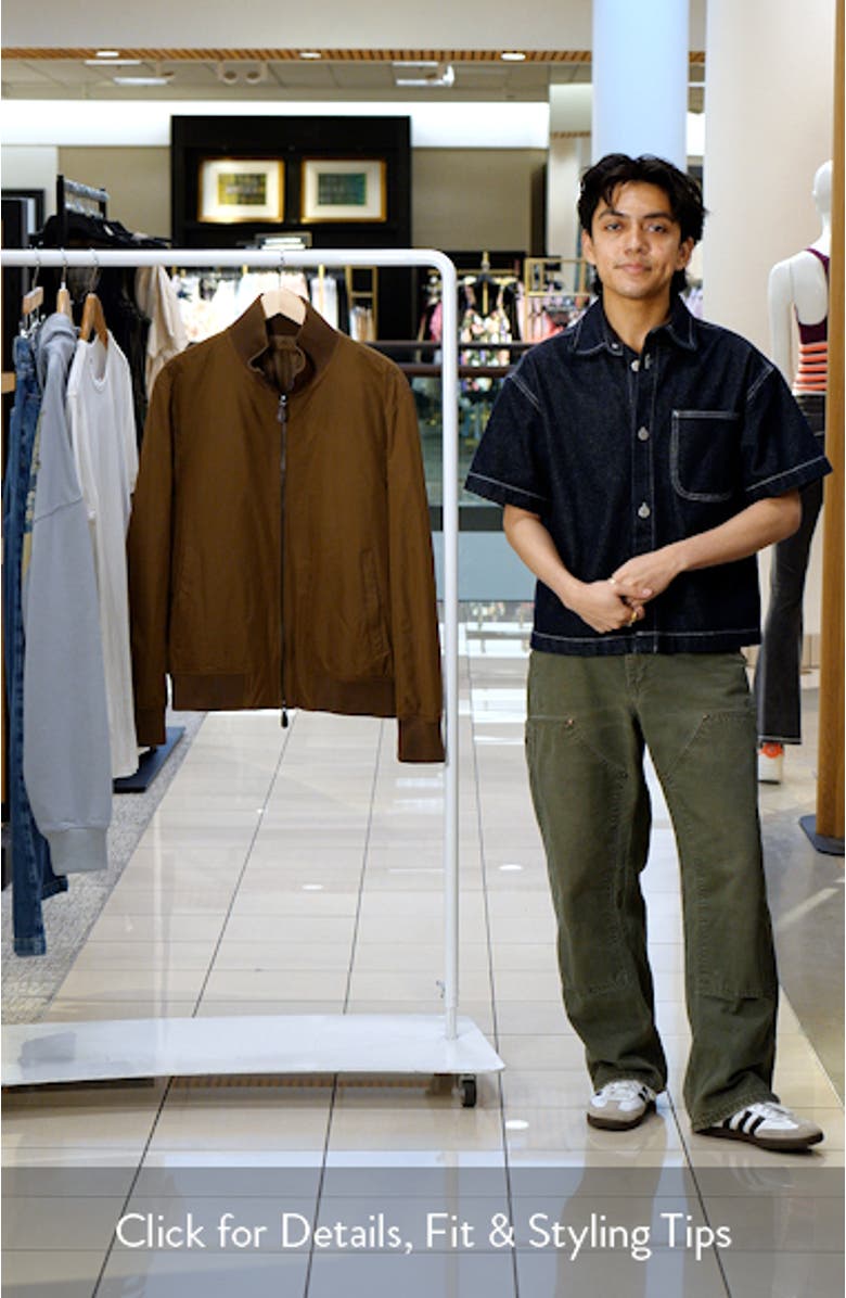 Water Repellent Quilted Bomber Jacket, sales video thumbnail