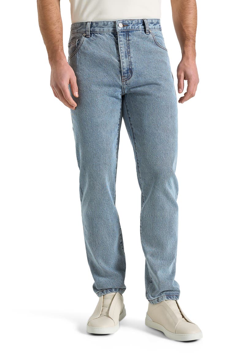 DN001 Tapered Fit Jeans, Main, color, Mid Blue