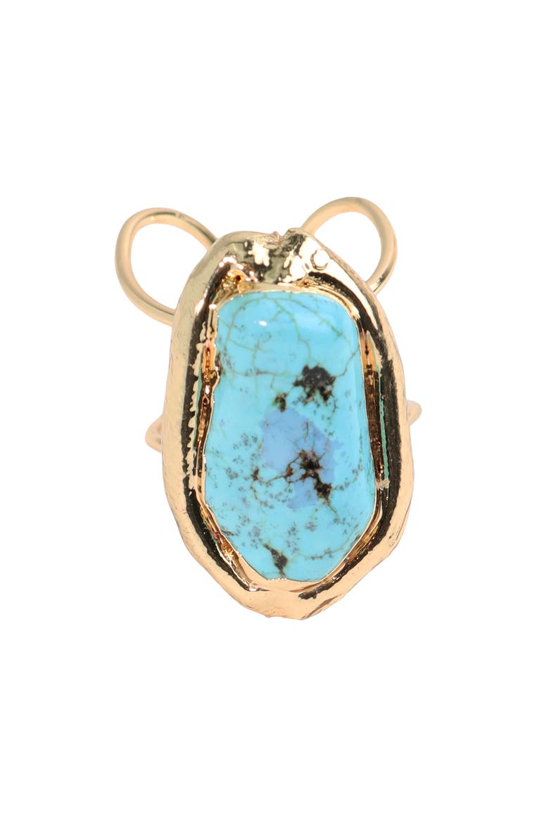 Turquoise Nugget Ring, Main, color, TURQUOISE