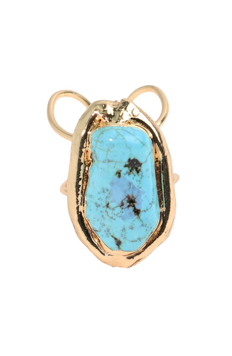 Panacea Turquoise Nugget Ring, Main, color, 