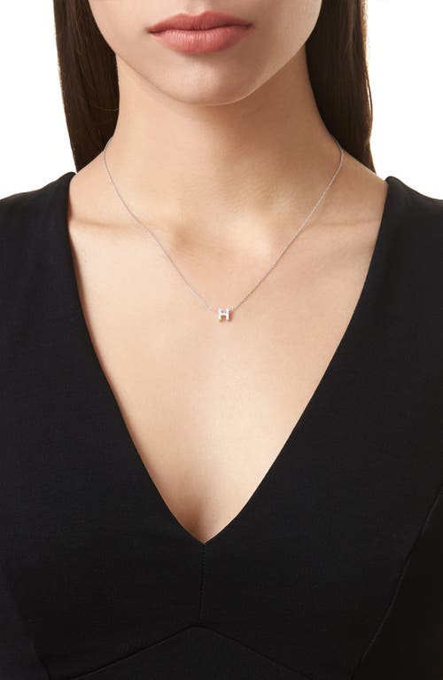 Bony Levy Diamond Pavé Initial Pendant Necklace In 18k White Gold - H