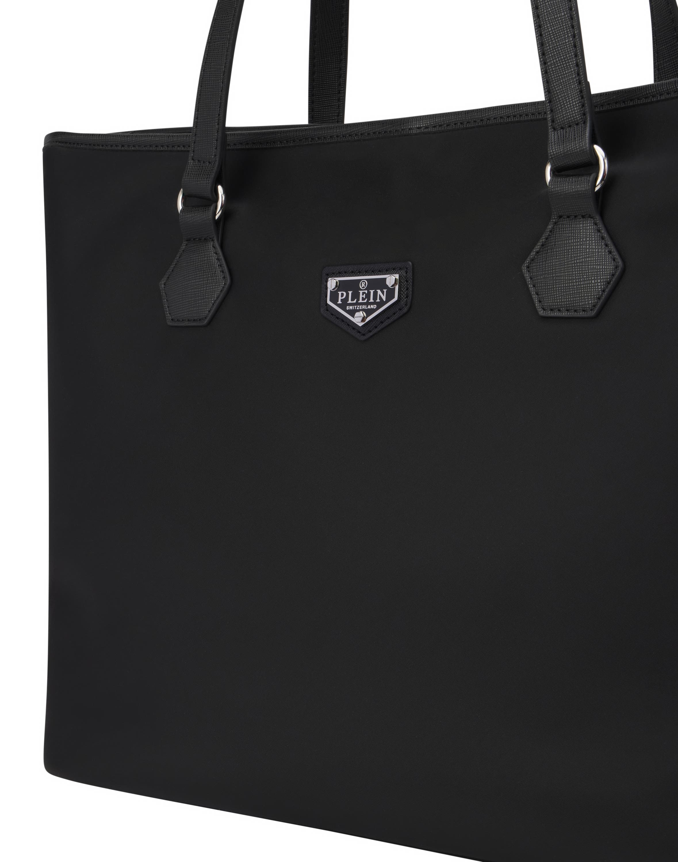 Nylon Shopper Bag Women, Alternate, color, black