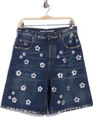Marc Jacobs Sequin Daisy Wide Leg Shorts