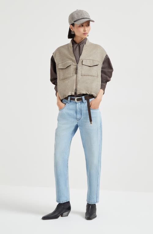 Brunello Cucinelli Straight Trousers In Blue