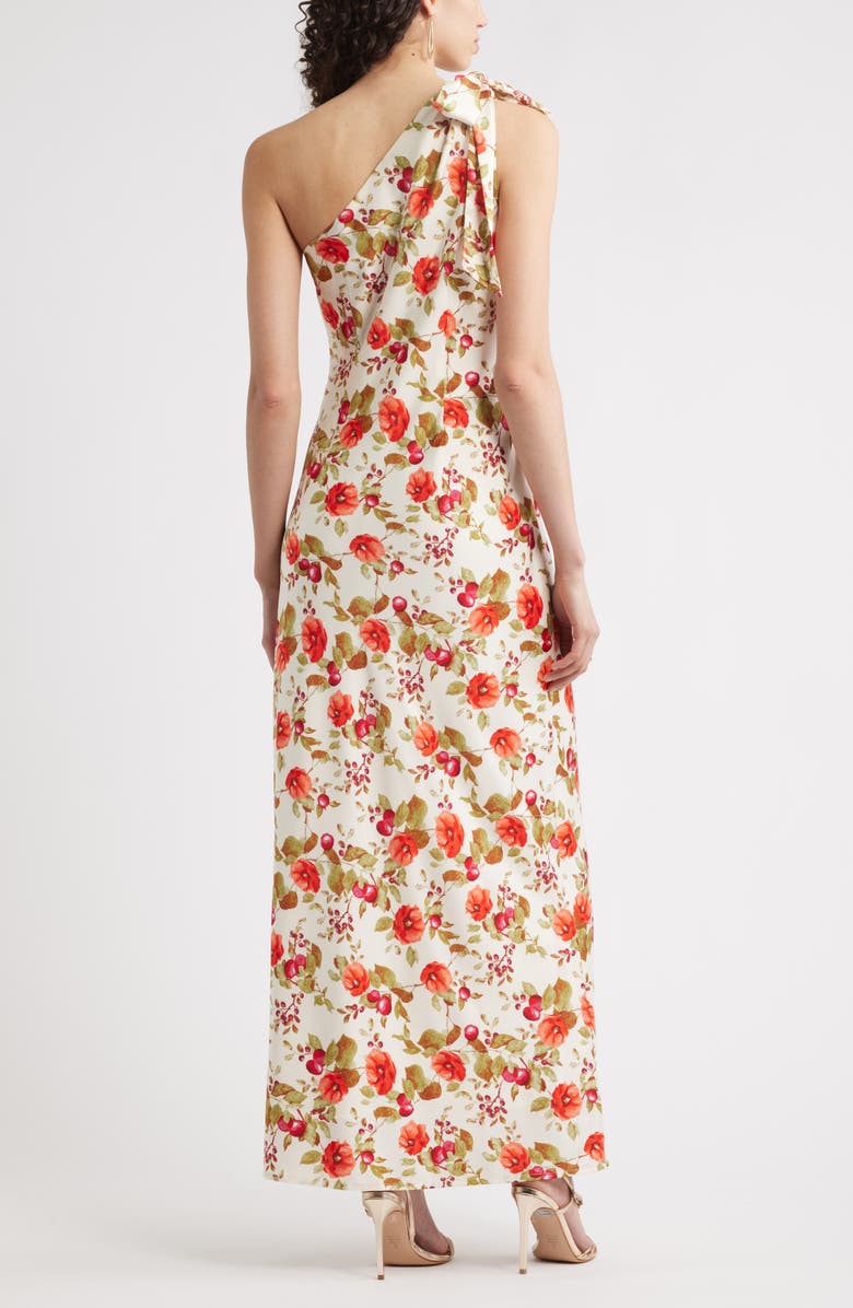 Chelsea28 Bow One-Shoulder Maxi Dress, Alternate, color, Red Sweet Fruit