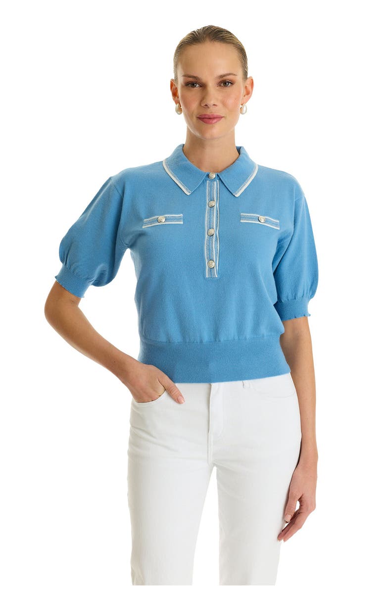 The Noli Shop Bobbi Polo Shirt, Main, color, Blue