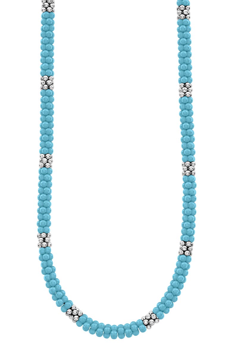 LAGOS Blue Caviar Beaded Necklace, Alternate, color, 