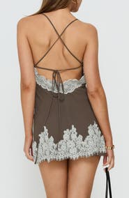 Princess Polly Call My Lover Lace Slip Minidress