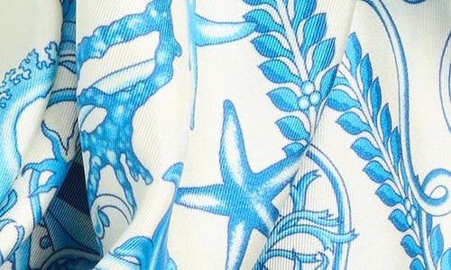 Versace Underwater Barocco Silk Square Scarf