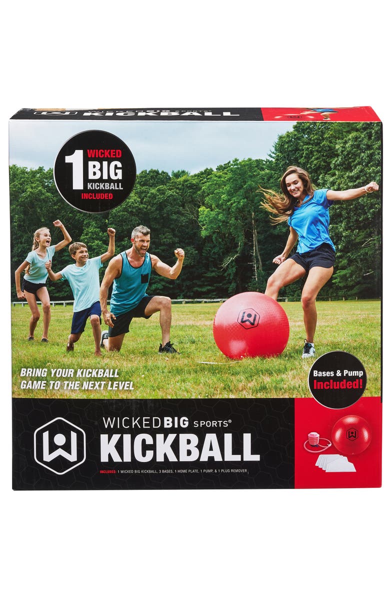 Wicked Big Sports 20" Red Kickball Giant Inflatable, Pump Included, Main, color, Multicolored