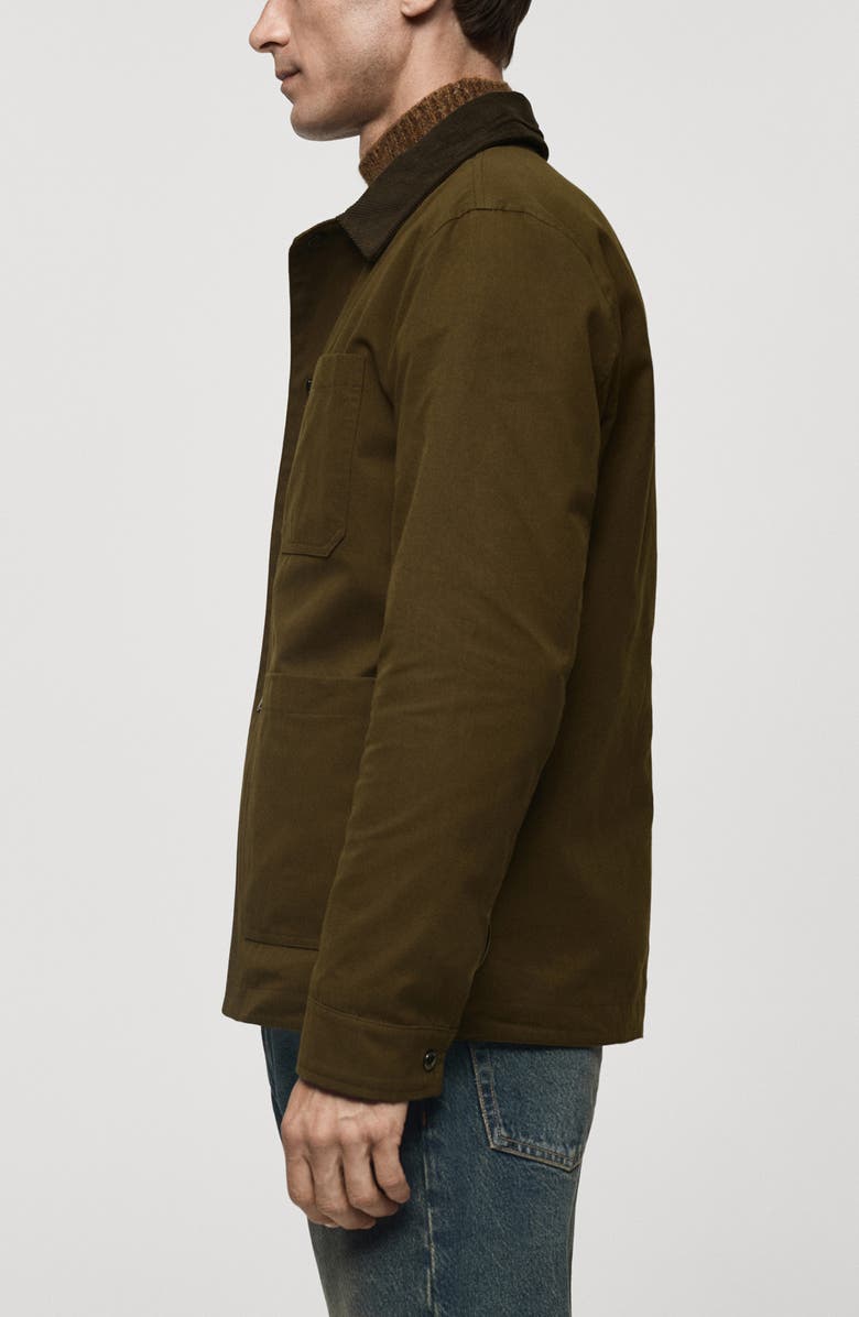 MANGO Corduroy Collar Water Repellent Jacket, Alternate, color, 