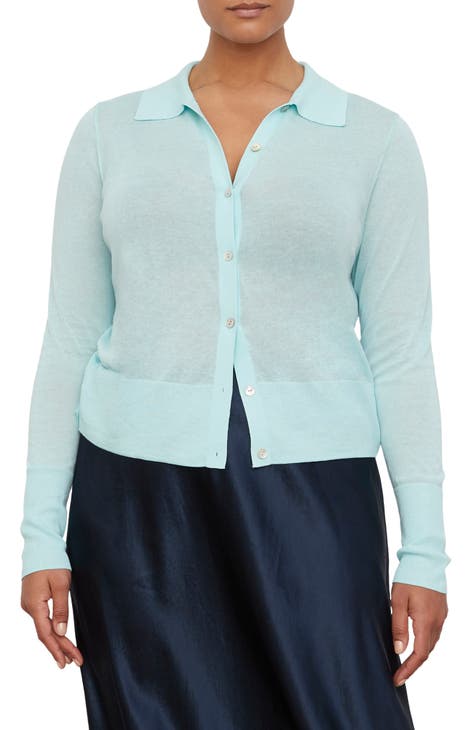 Collar Cardigan (Plus Size)